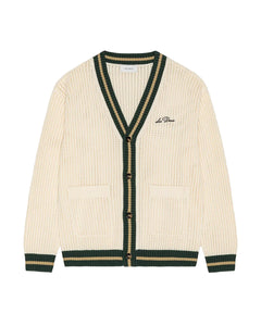 Lace Knitted Cardigan - Eggnog White