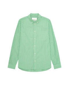 Stripe Poplin Shirt - Green Spruce