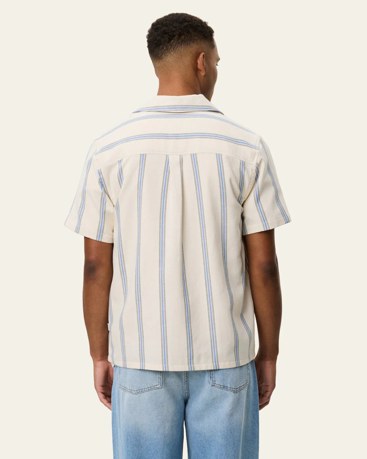 Lawson Stripe Short-sleeve Shirt - Eggnog White