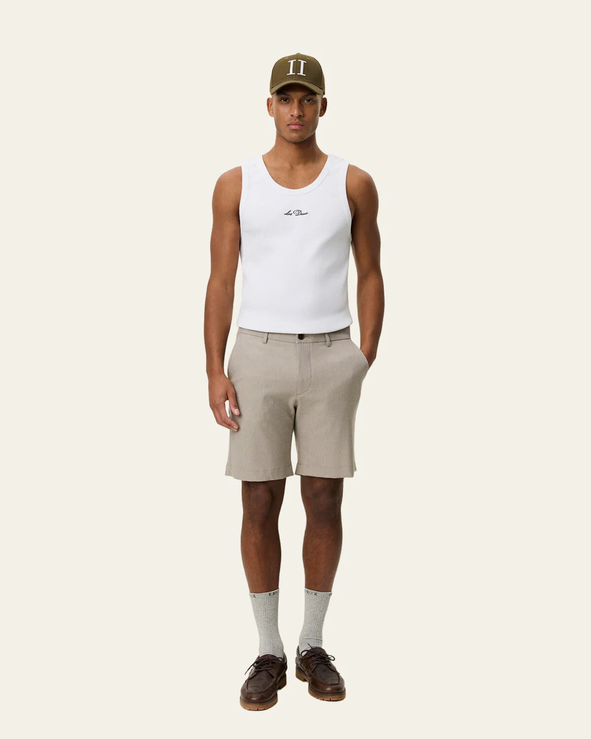 Como Regular Solid Shorts - Laurel Oak Sand