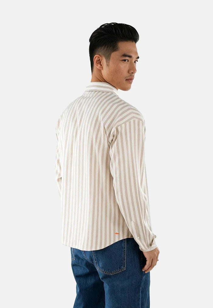 Shift brushed flannel shirt - Moonlight beige