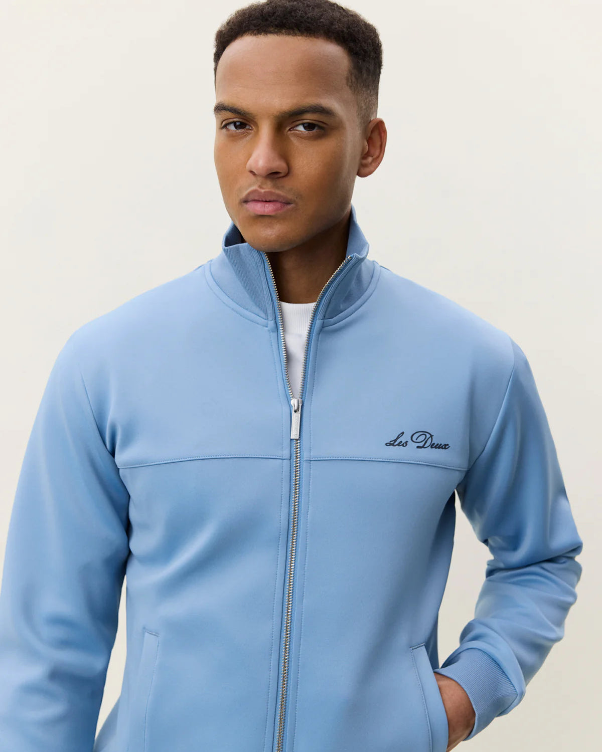 Signature Track Jacket - Faded Denim Blue