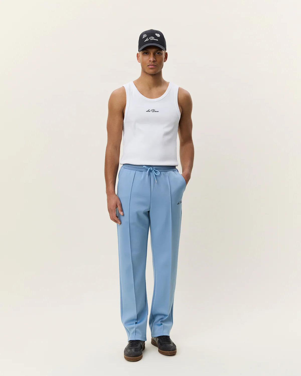 Signature Casual Track Pants - Faded Denim Blue