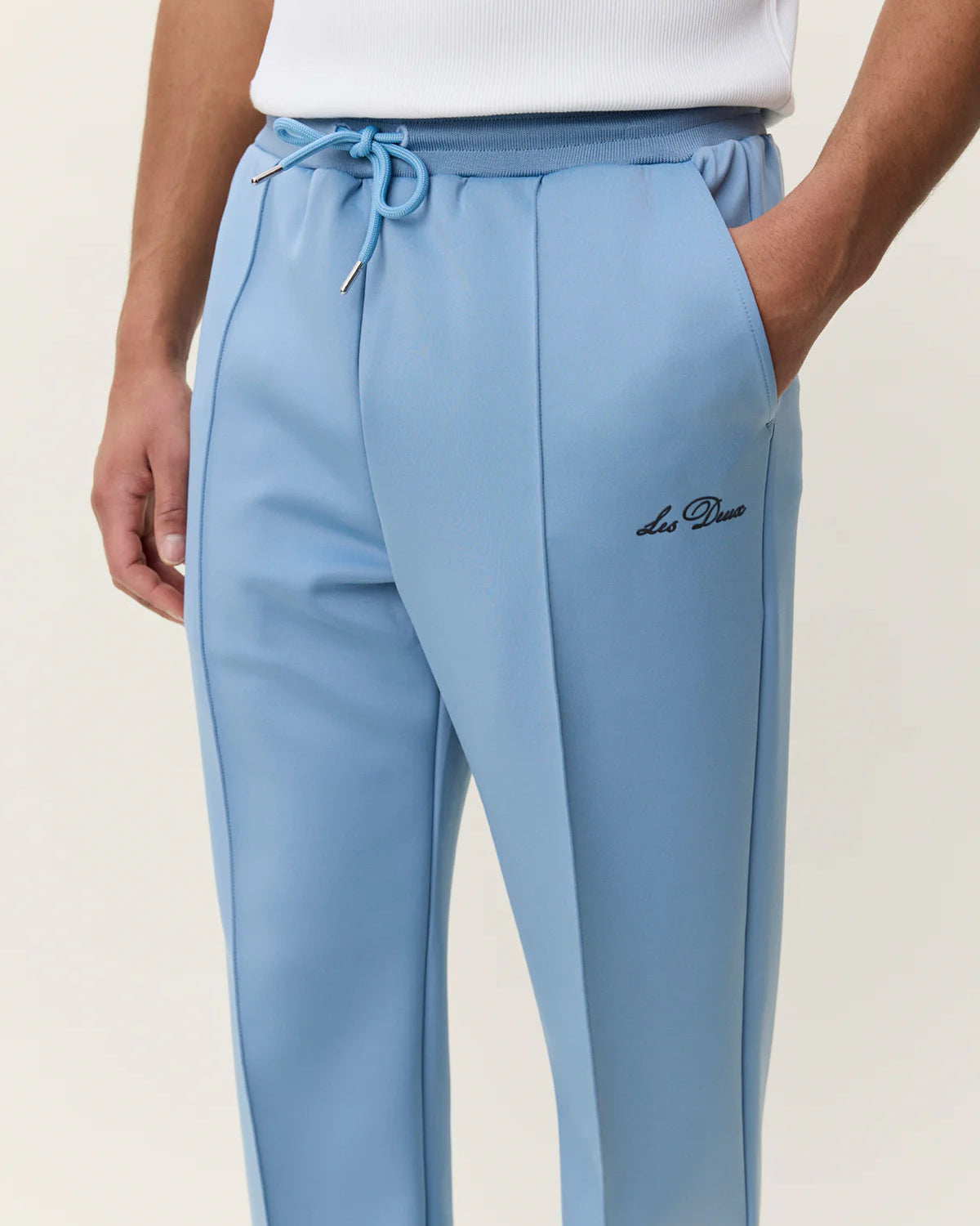 Signature Casual Track Pants - Faded Denim Blue