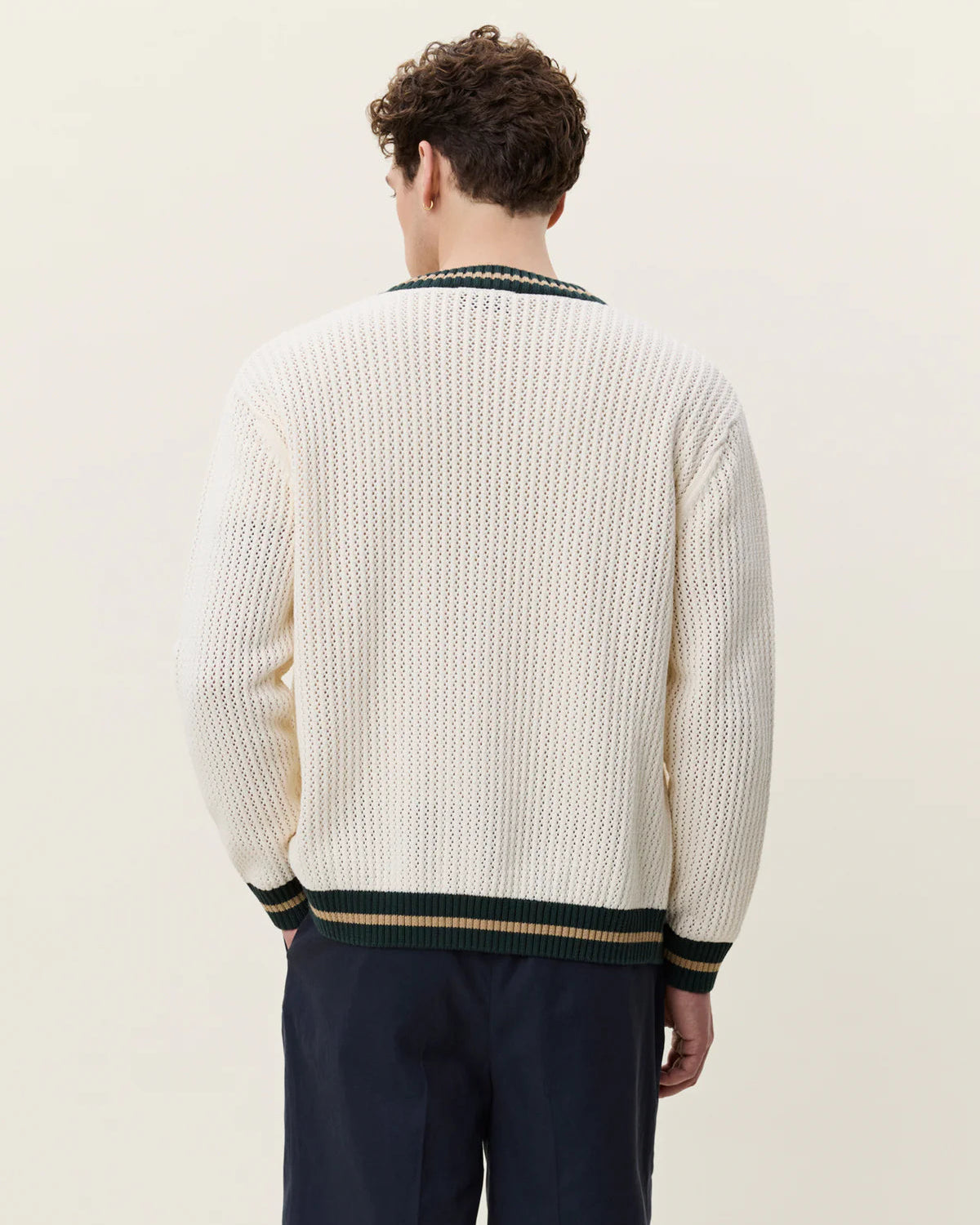 Lace Knitted Cardigan - Eggnog White