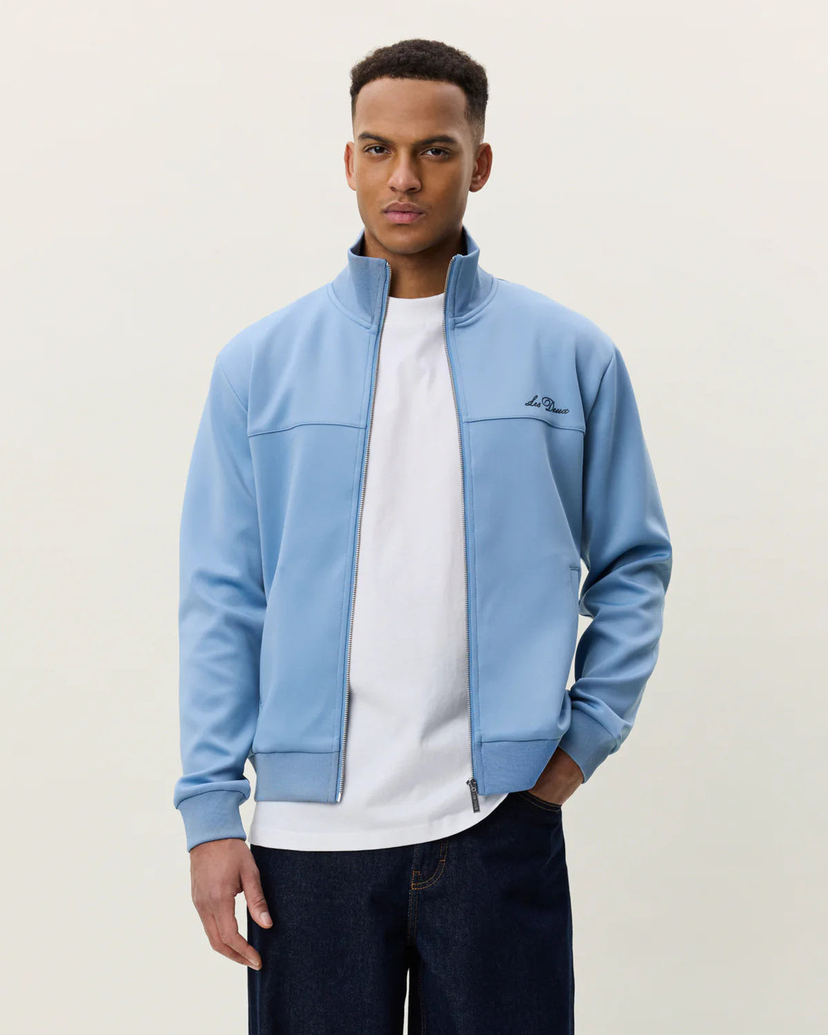 Signature Track Jacket - Faded Denim Blue