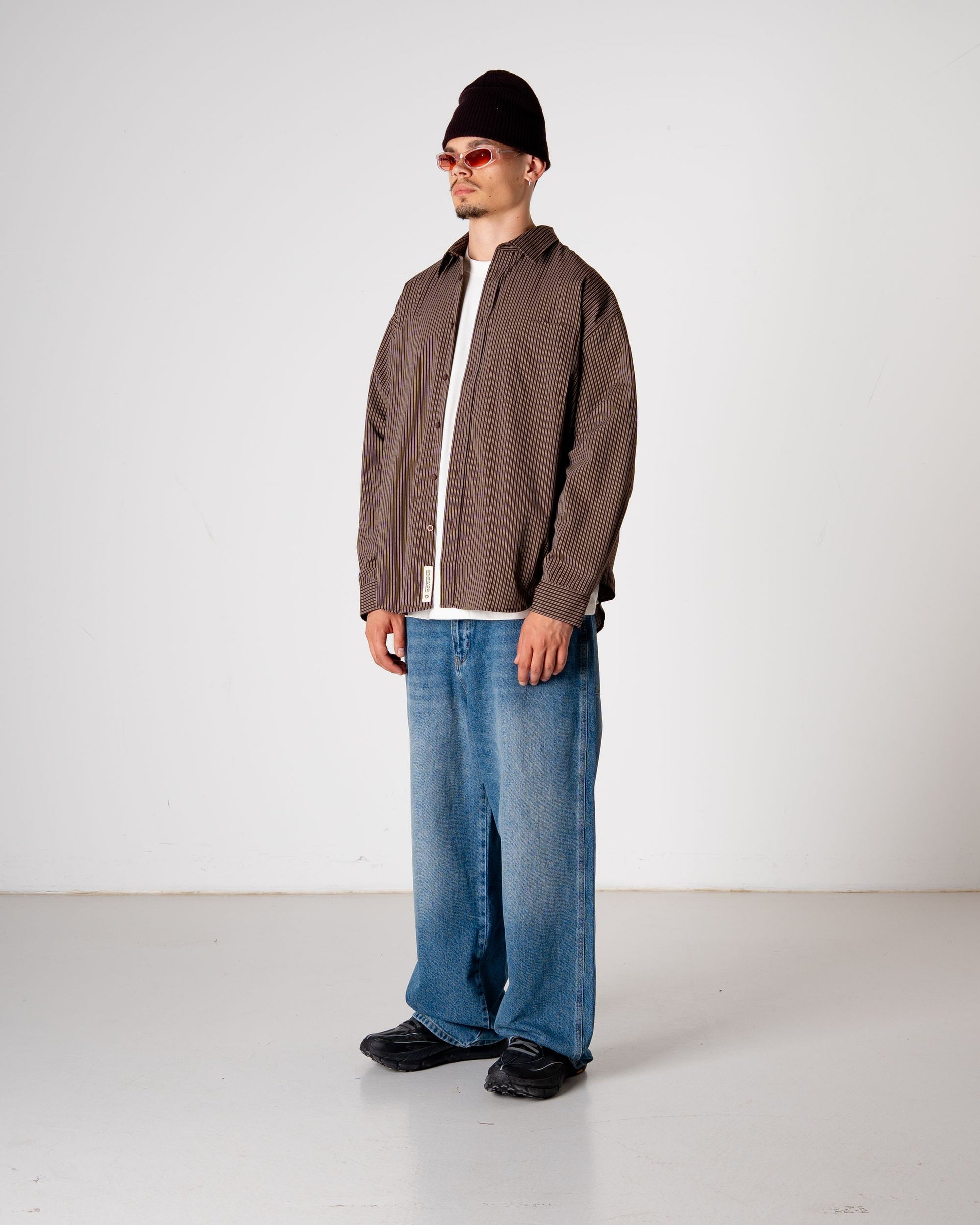Jong Stripe shirt - Brown