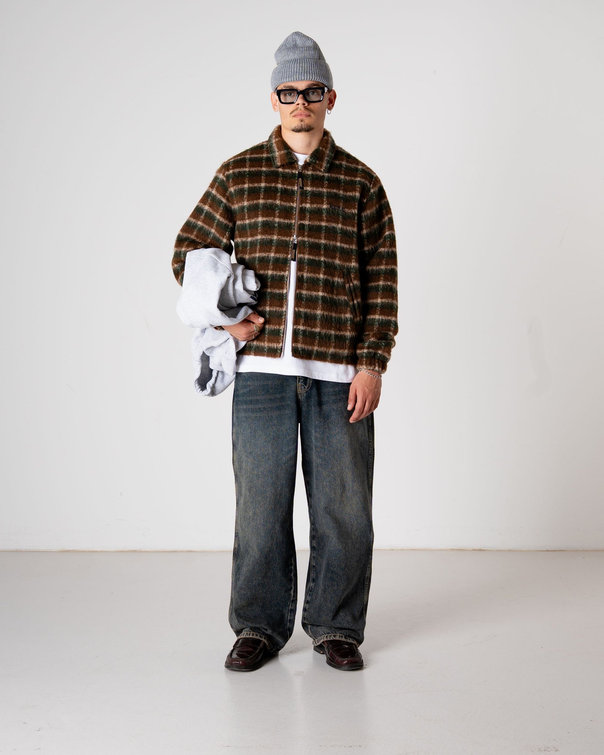 Youth Fuzzy Jacket - Dark Green
