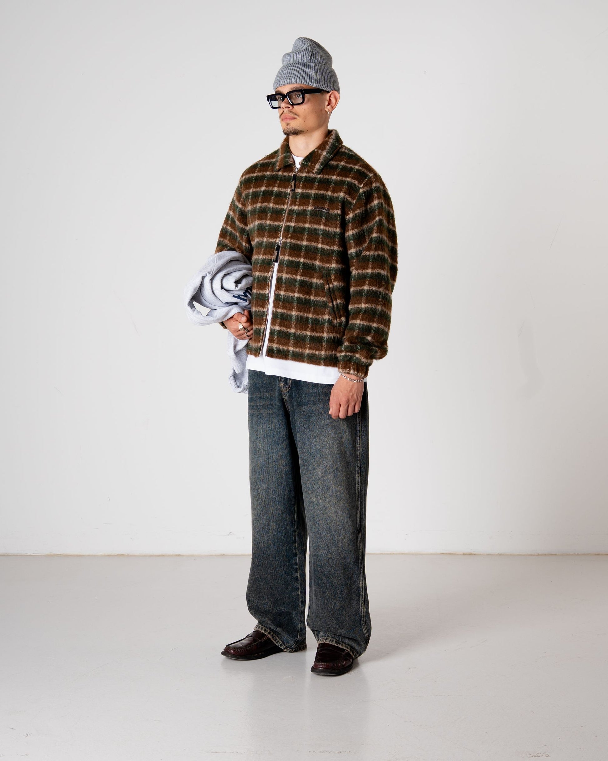 Youth Fuzzy Jacket - Dark Green