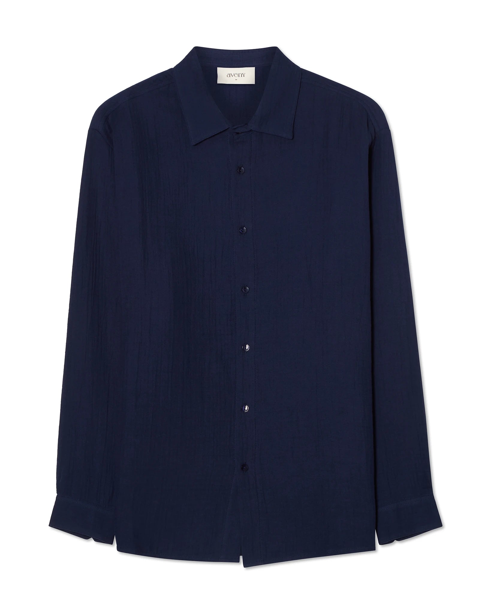 Hooper Cotton Crinkle Shirt - Total Eclipse