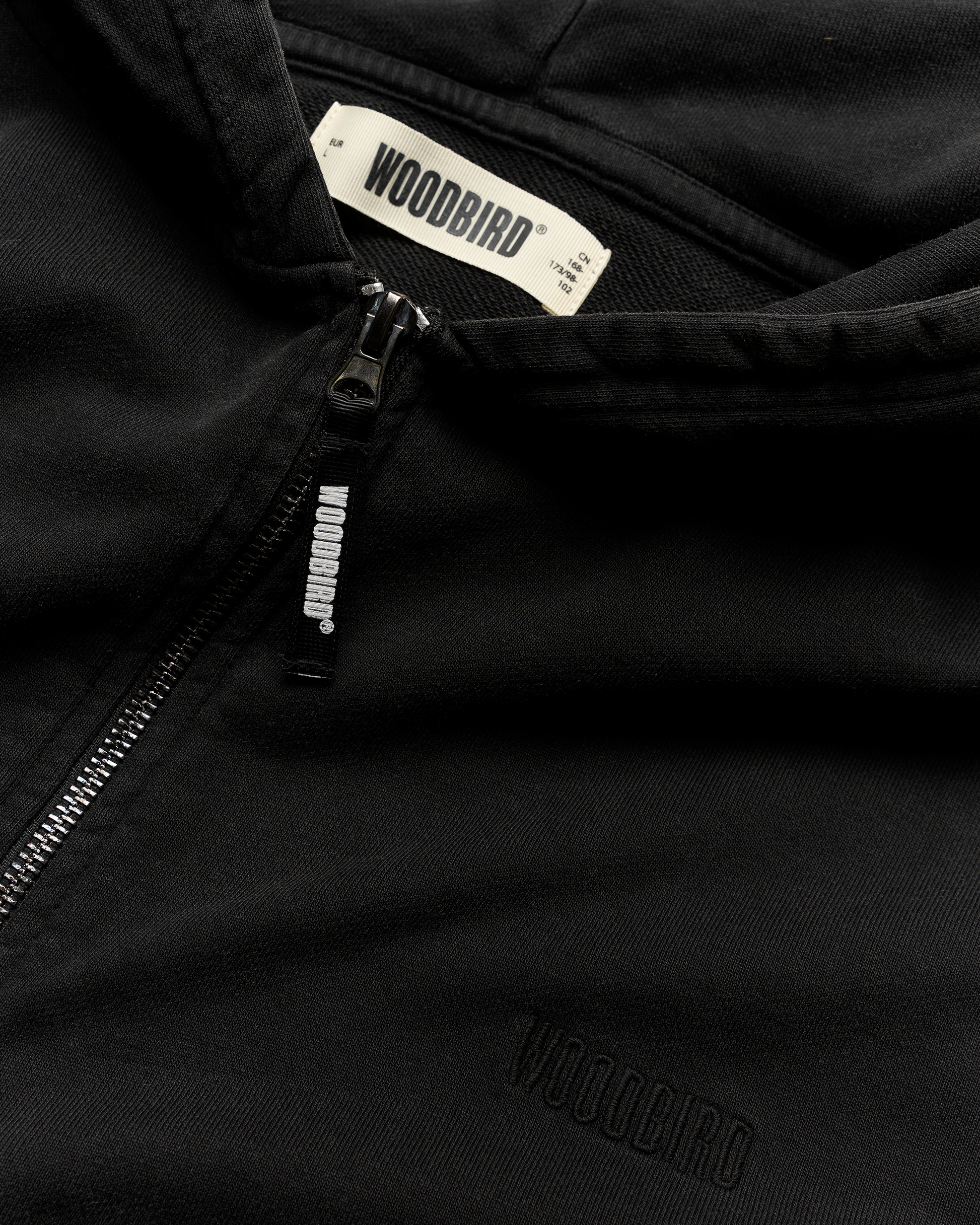 Pacs Warp Acid Zip Hoodie - Washed Black