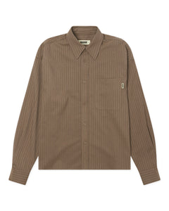Xing HB Stripe Shirt - Dark Olive