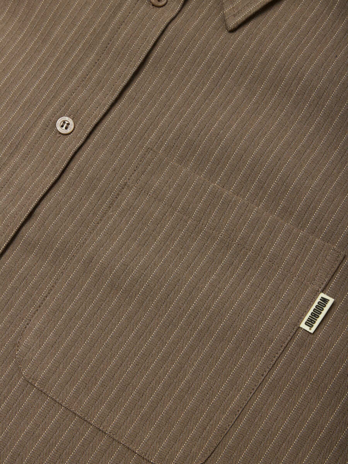 Xing HB Stripe Shirt - Dark Olive