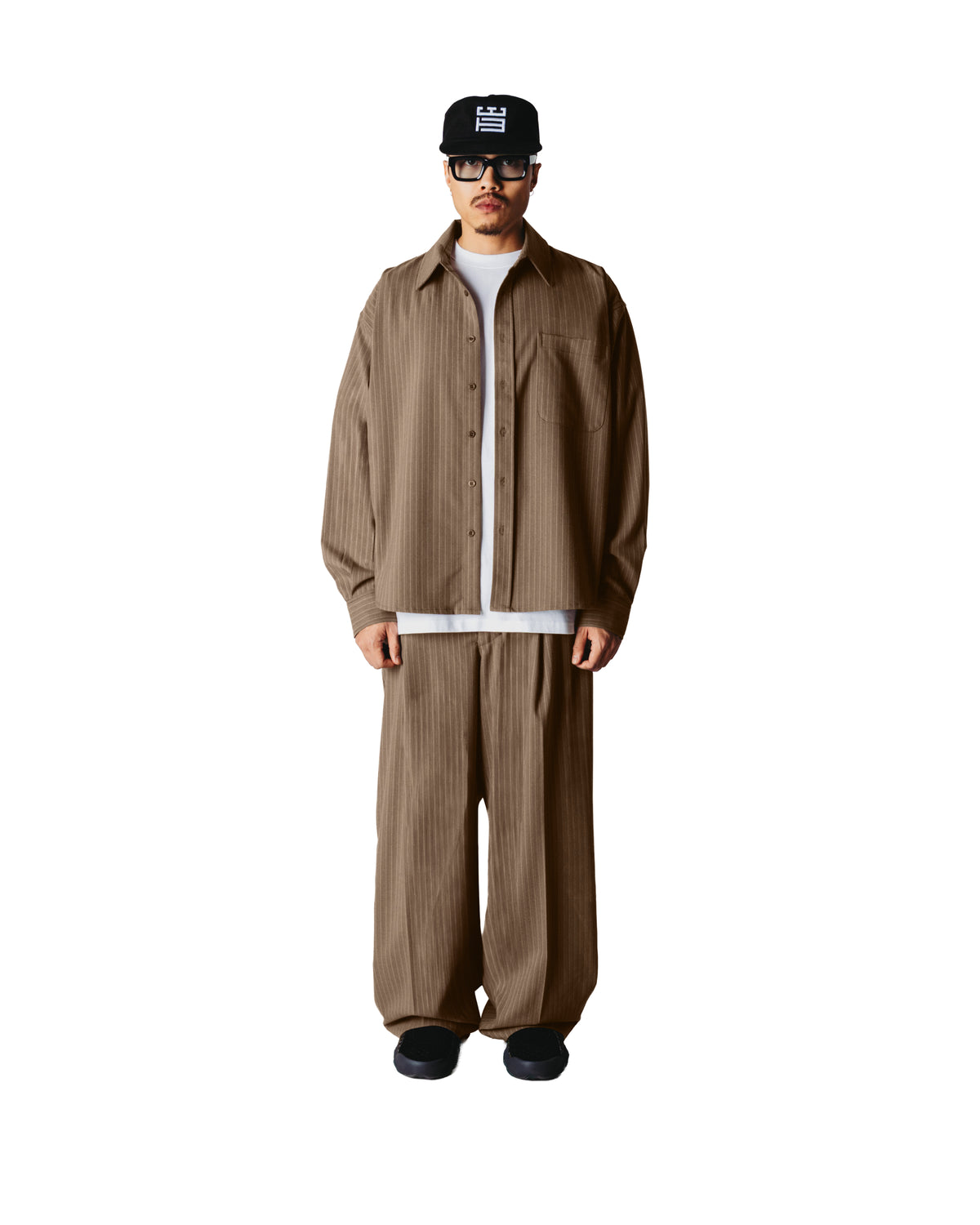 Xing HB Stripe Shirt - Dark Olive