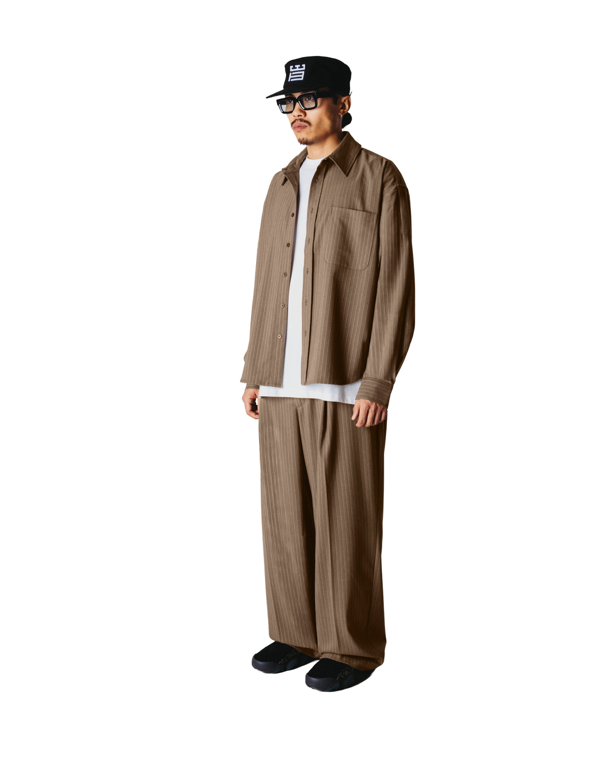 Xing HB Stripe Shirt - Dark Olive