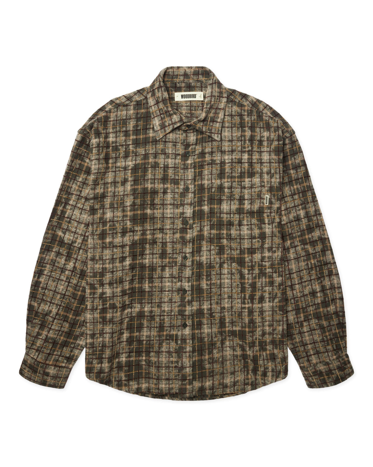 Jong Wash Check Shirt - Honey-Dark Olive