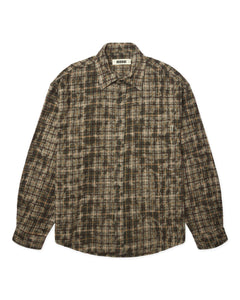 Jong Wash Check Shirt - Honey-Dark Olive