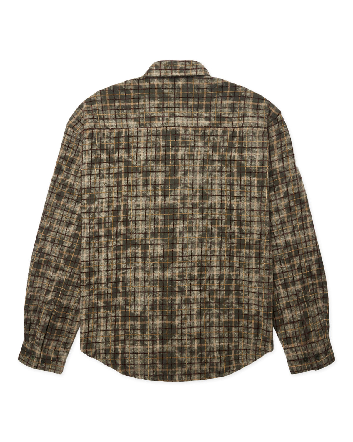 Jong Wash Check Shirt - Honey-Dark Olive