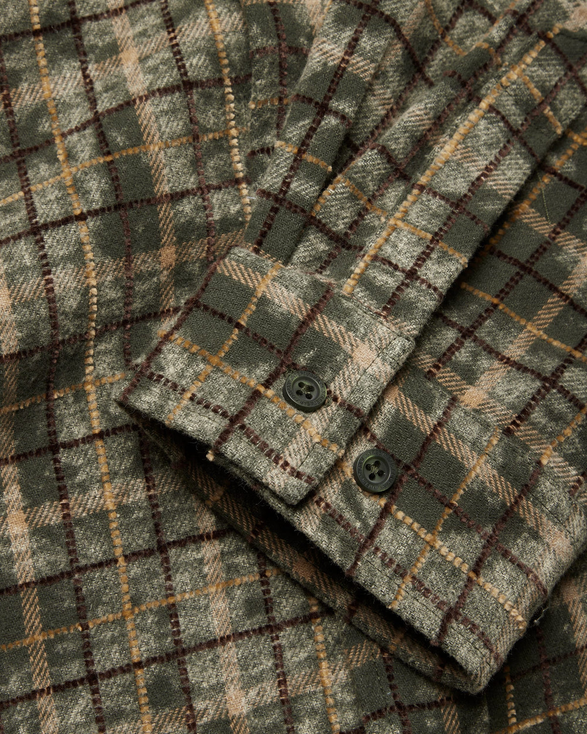 Jong Wash Check Shirt - Honey-Dark Olive