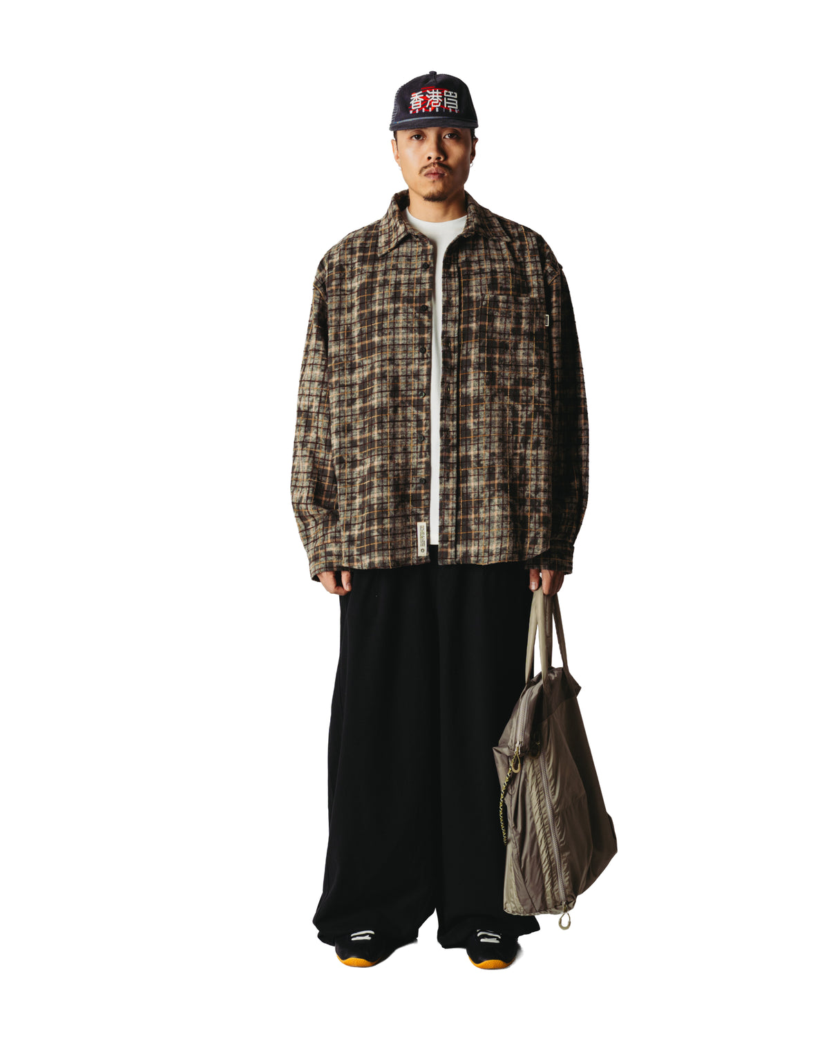 Jong Wash Check Shirt - Honey-Dark Olive