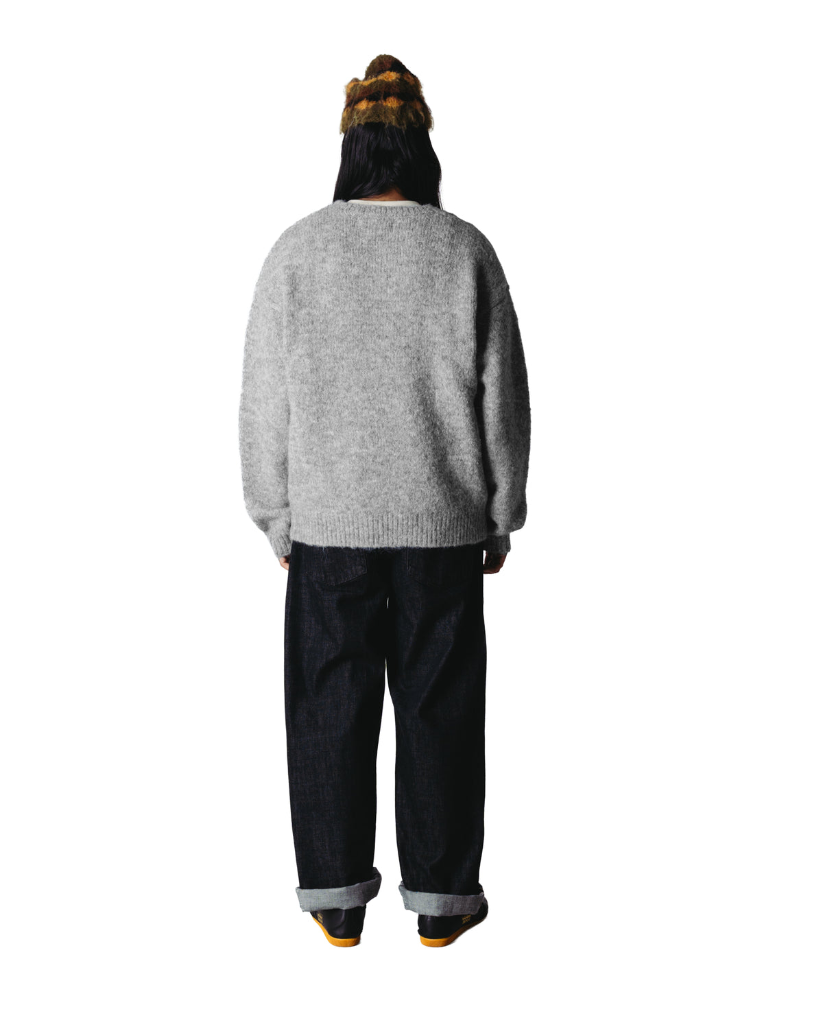 Kurt Mohairy Crew - Dark Grey Melange