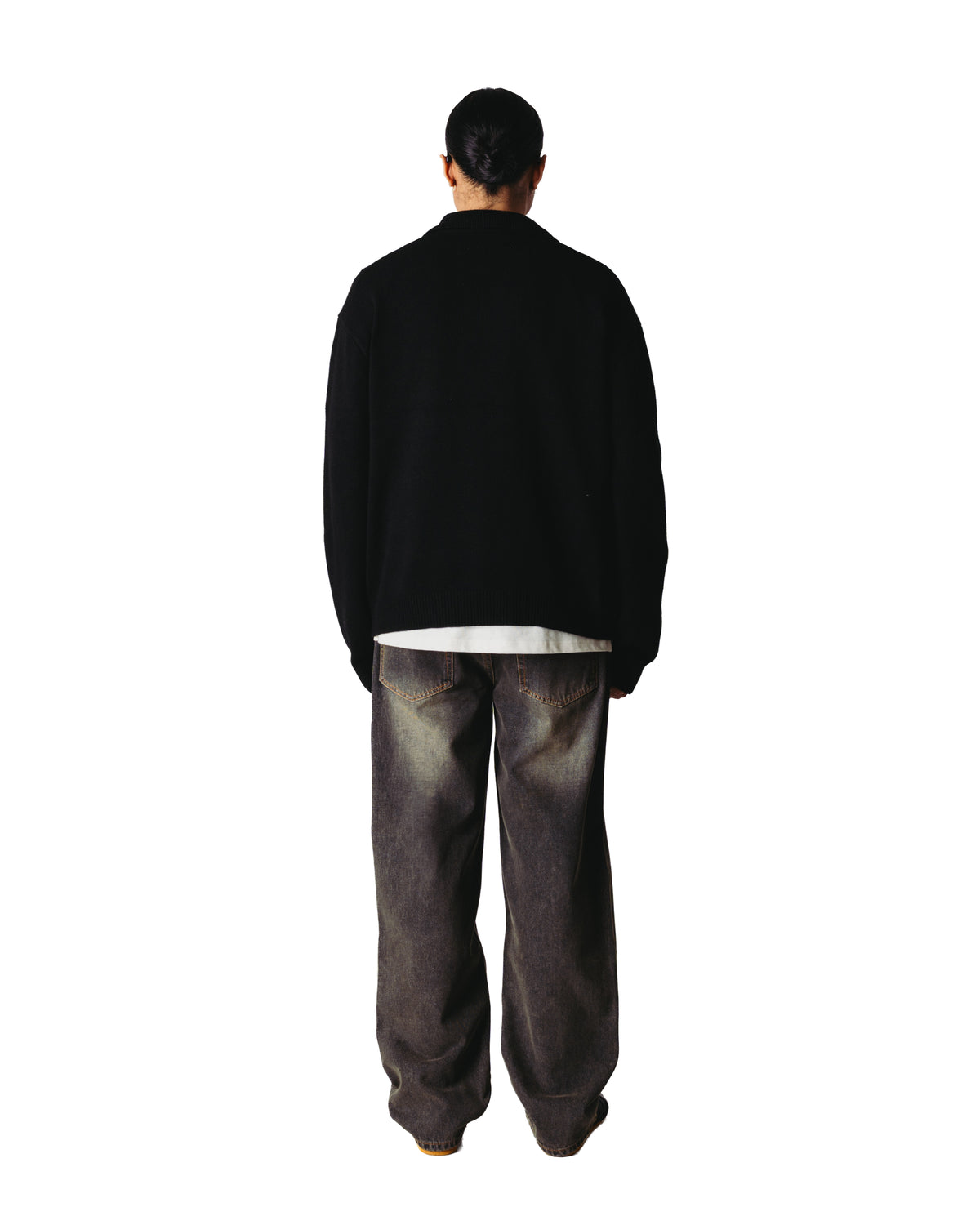 Kang 1/2 Zip Polo - Black