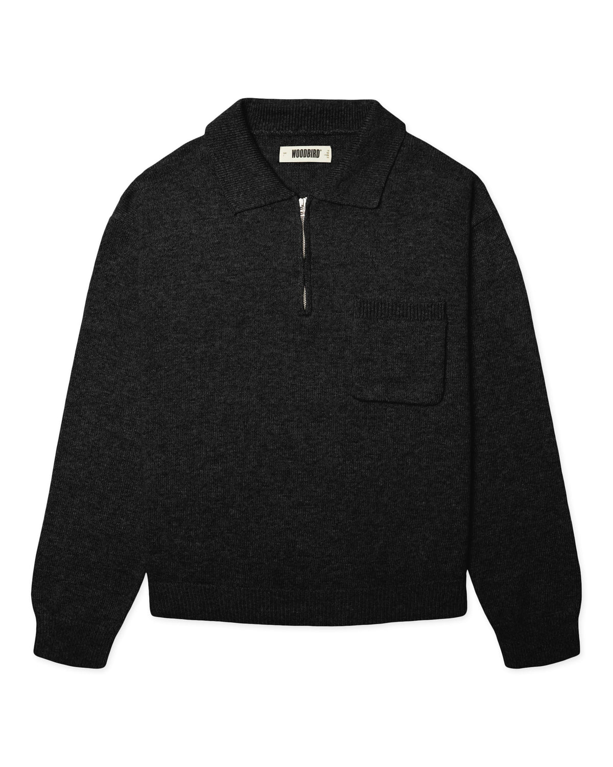 Kang 1/2 Zip Polo - Black