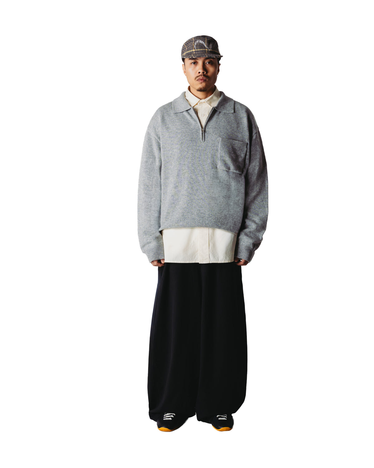 Kang 1/2 Zip Polo - Grey
