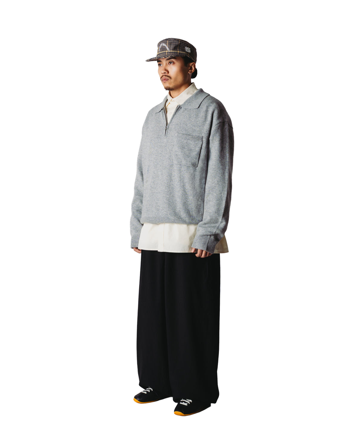 Kang 1/2 Zip Polo - Grey
