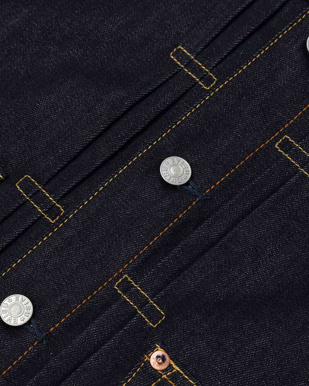 Ecru Seagull Printed Denim Jacket - Raw Indigo