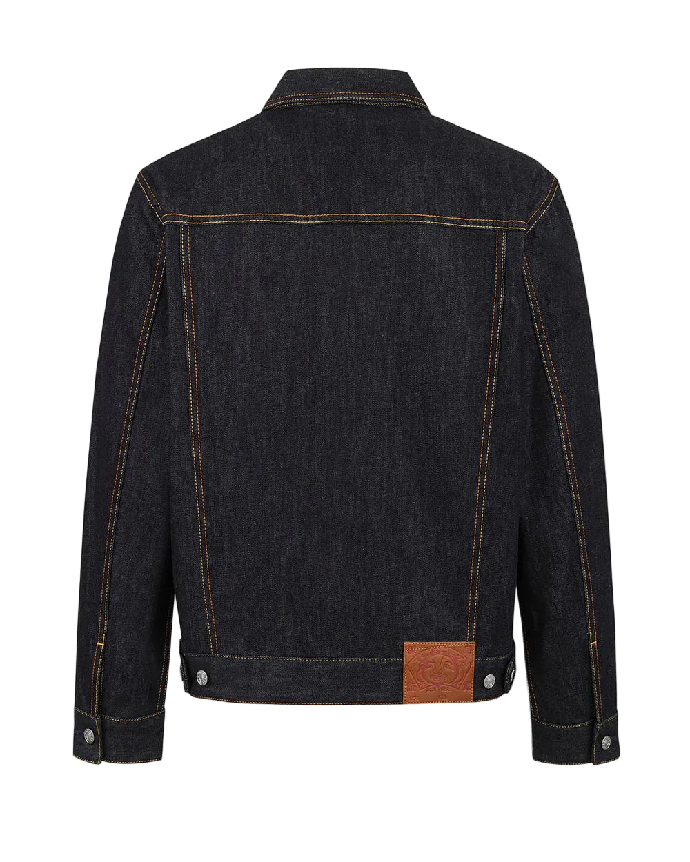 Ecru Seagull Printed Denim Jacket - Raw Indigo