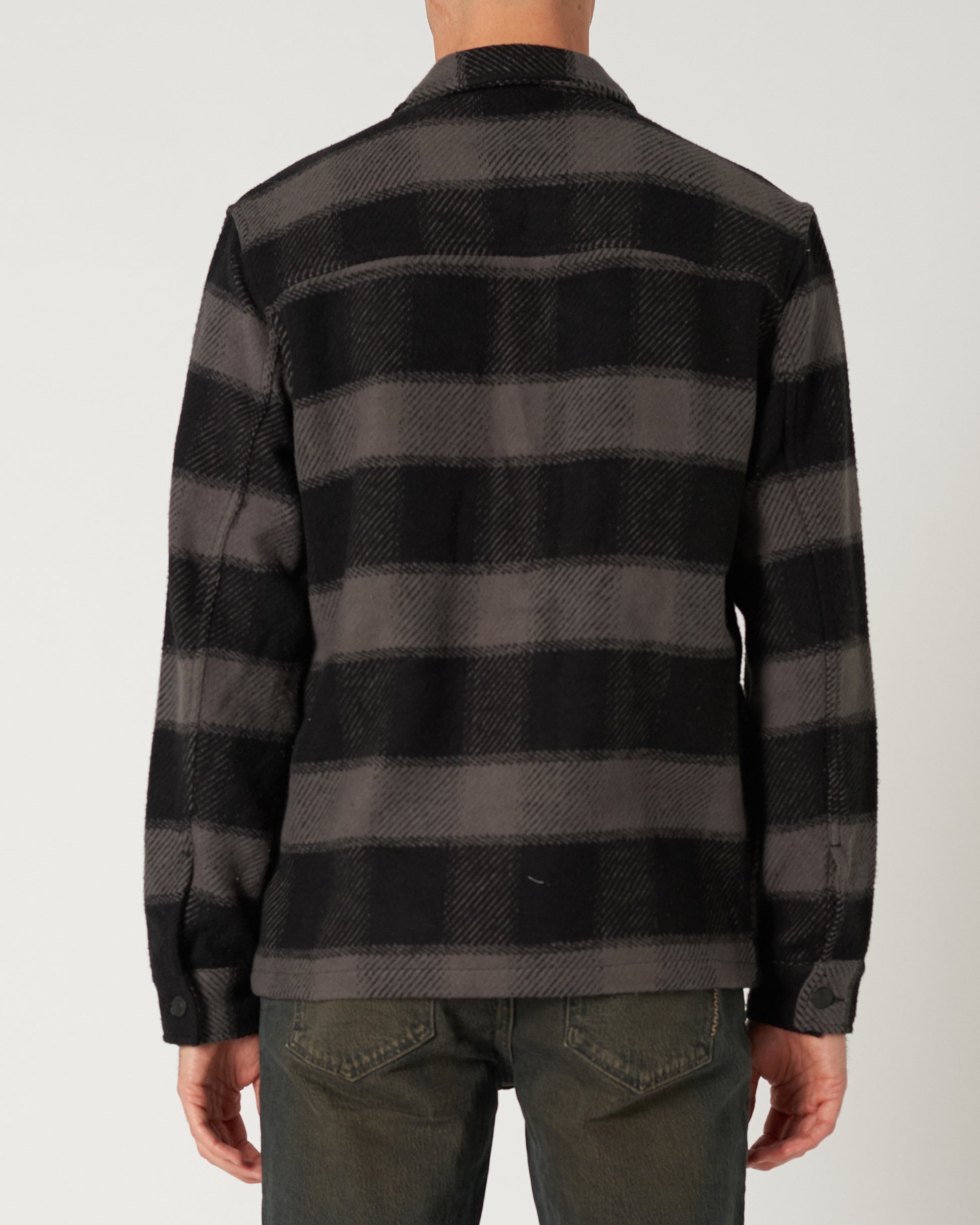 Miller Check Overshirt - Black/ Graphite Check