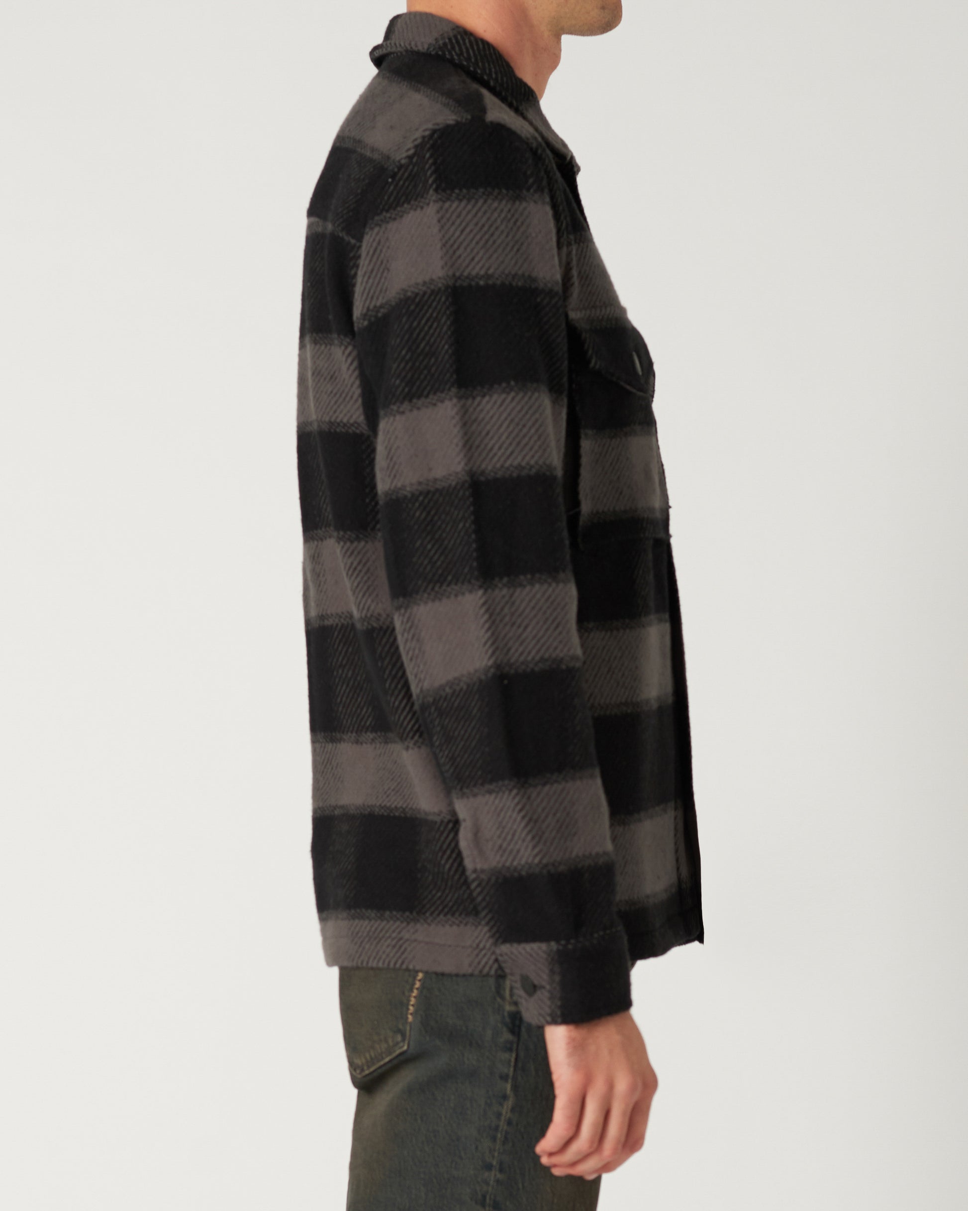 Miller Check Overshirt - Black/ Graphite Check