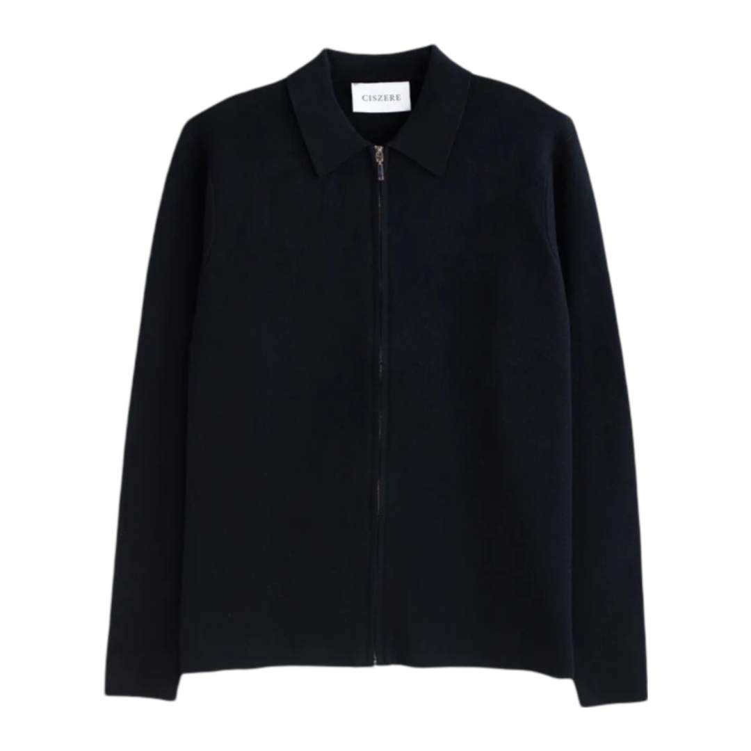 Colby knitted full zip - Black