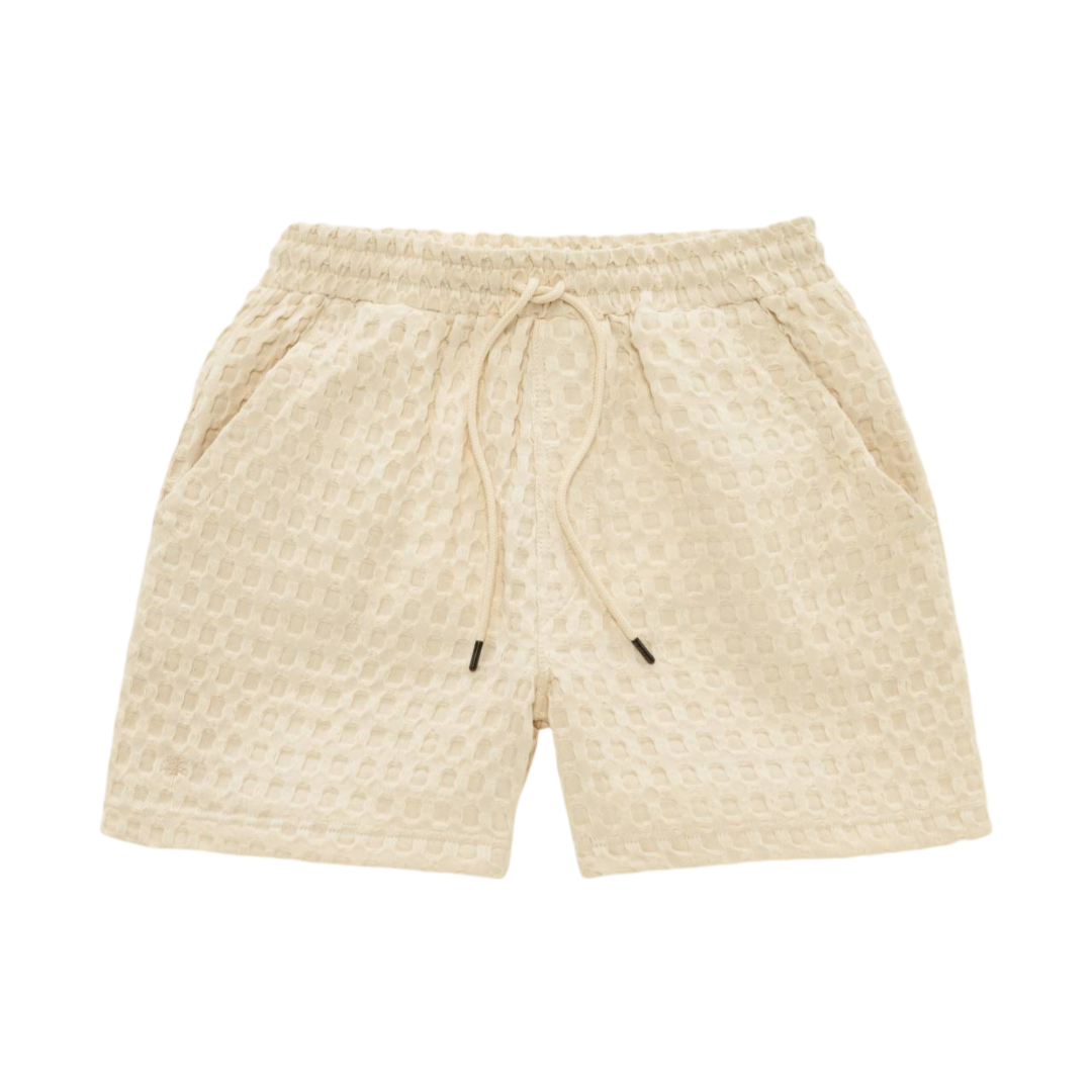 Porto Waffle Shorts - Ecru
