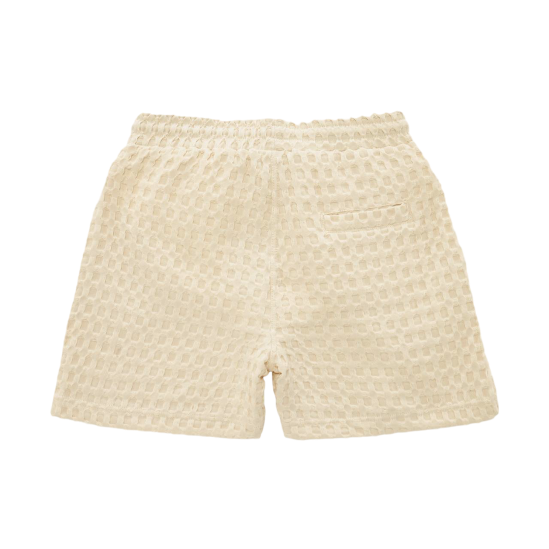 Porto Waffle Shorts - Ecru