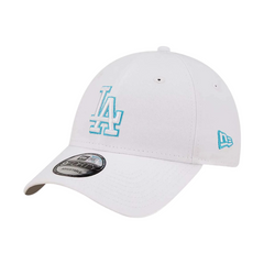 9Forty Neon Outline - Los Angeles Dodgers White/Clear Blue