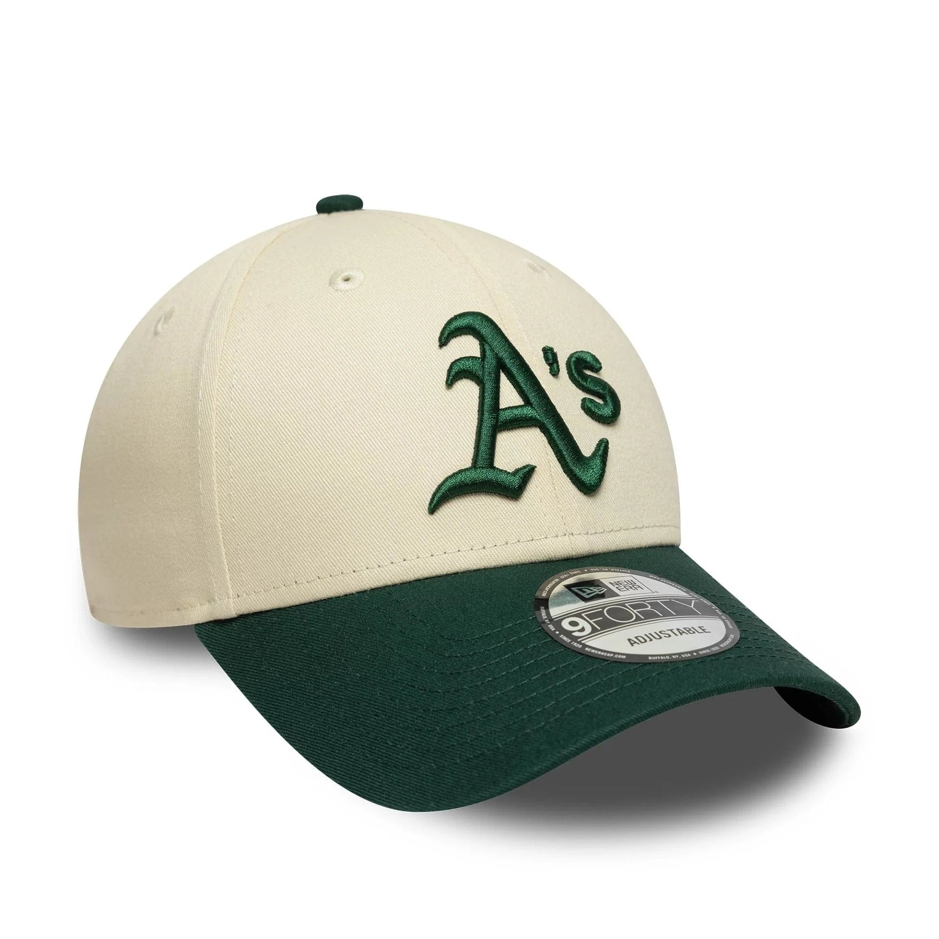 9Forty Colour Block Oakland Athletics - Offwhite/Dark Green