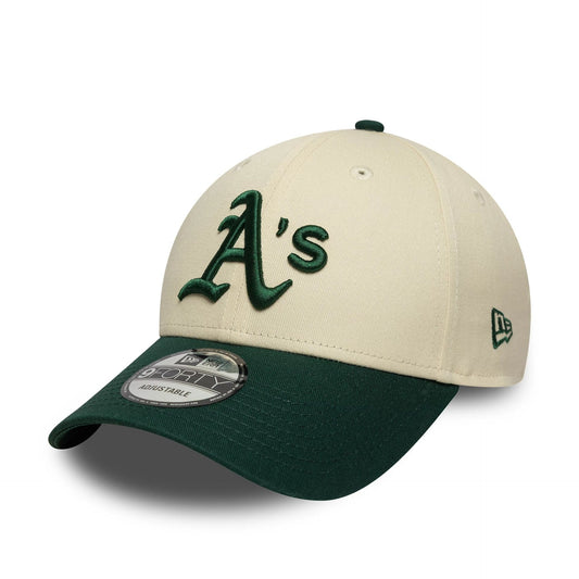 9Forty Colour Block Oakland Athletics - Offwhite/Dark Green