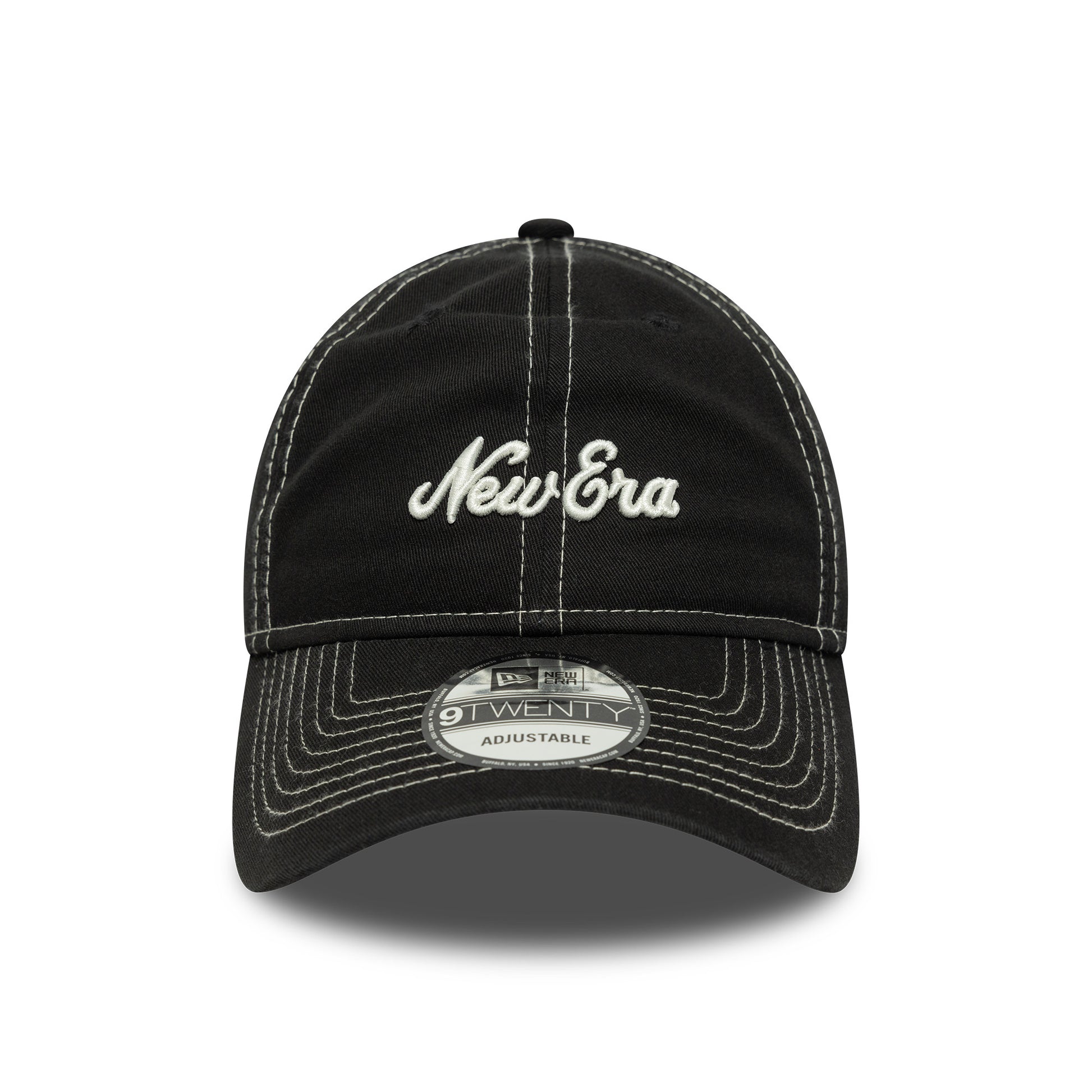 9Twenty Contrast Stitch New Era Branded - Black/White