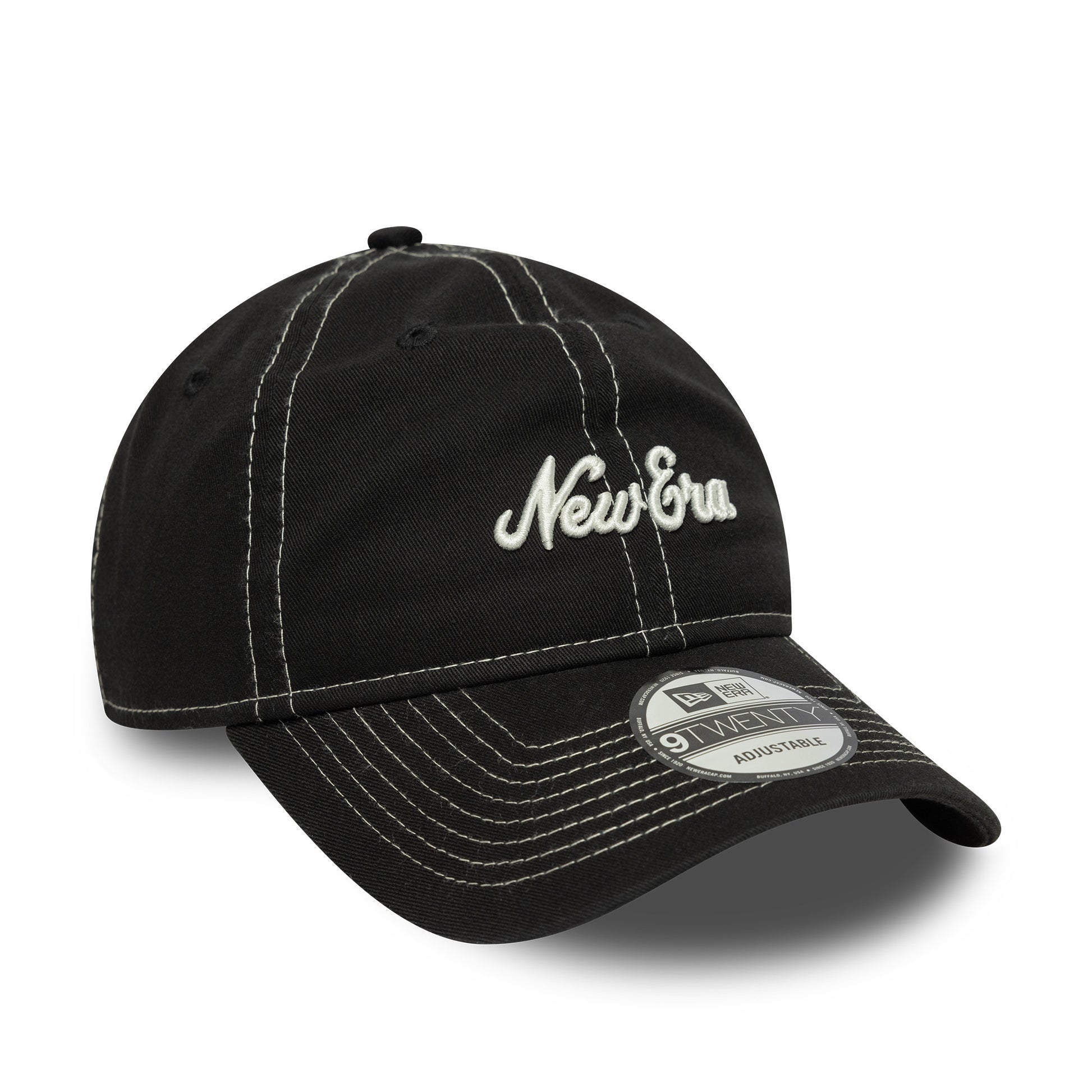 9Twenty Contrast Stitch New Era Branded - Black/White