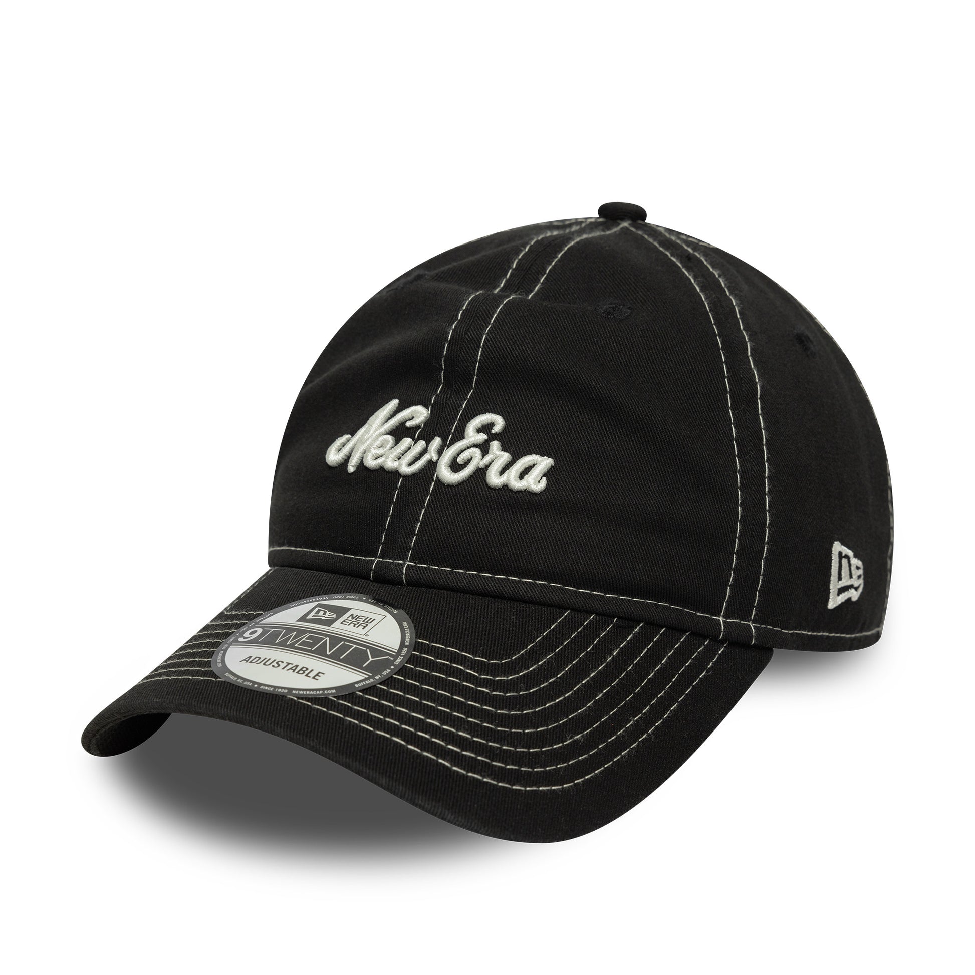9Twenty Contrast Stitch New Era Branded - Black/White