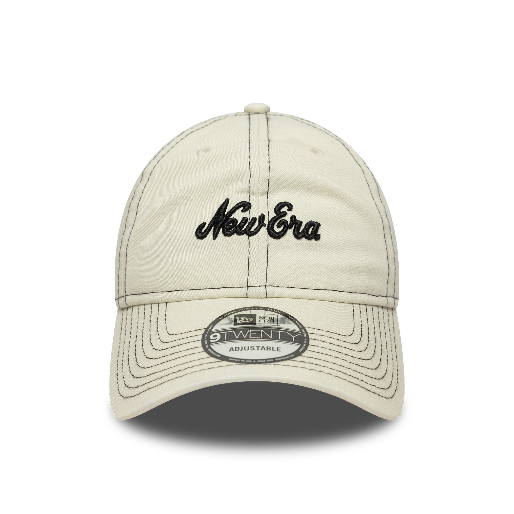 9Twenty Contrast Stitch New Era Branded - Ivory/Black