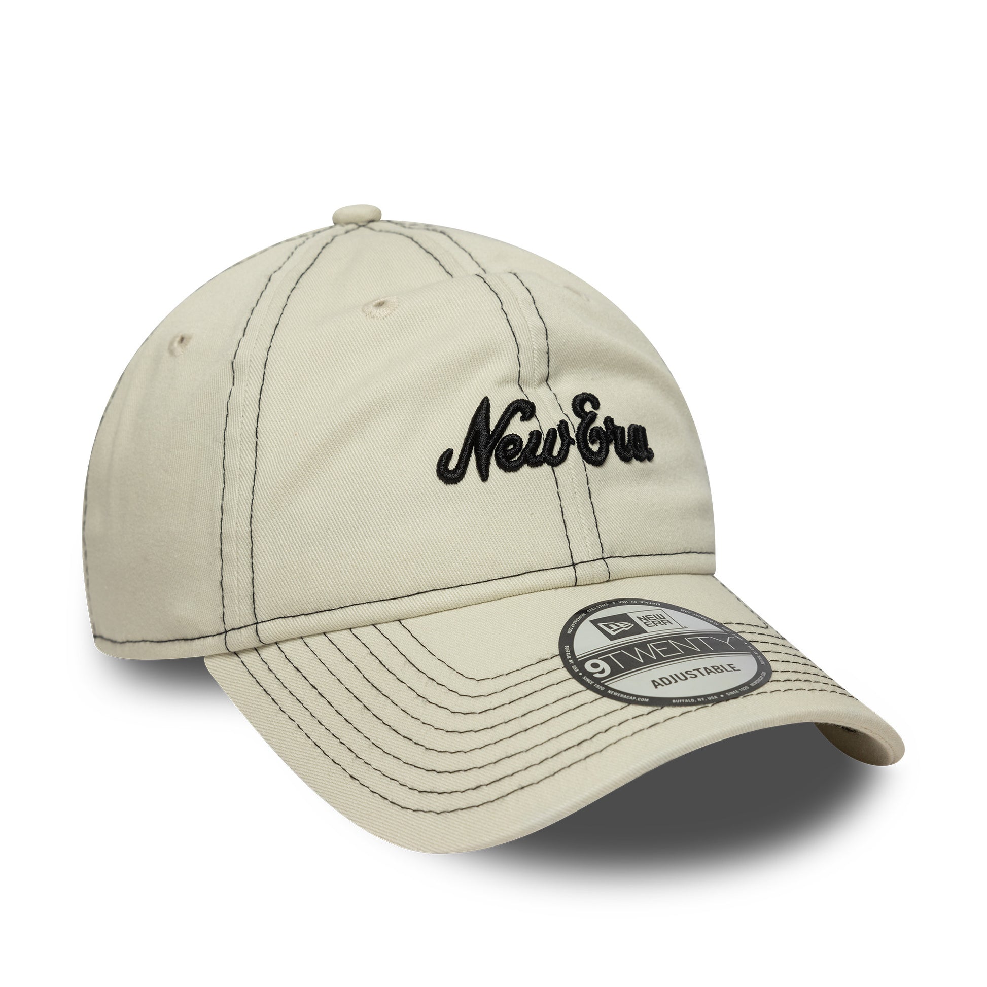 9Twenty Contrast Stitch New Era Branded - Ivory/Black