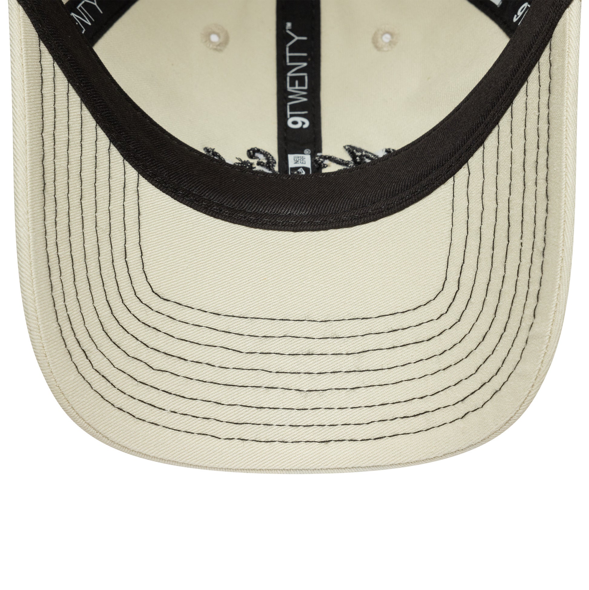 9Twenty Contrast Stitch New Era Branded - Ivory/Black