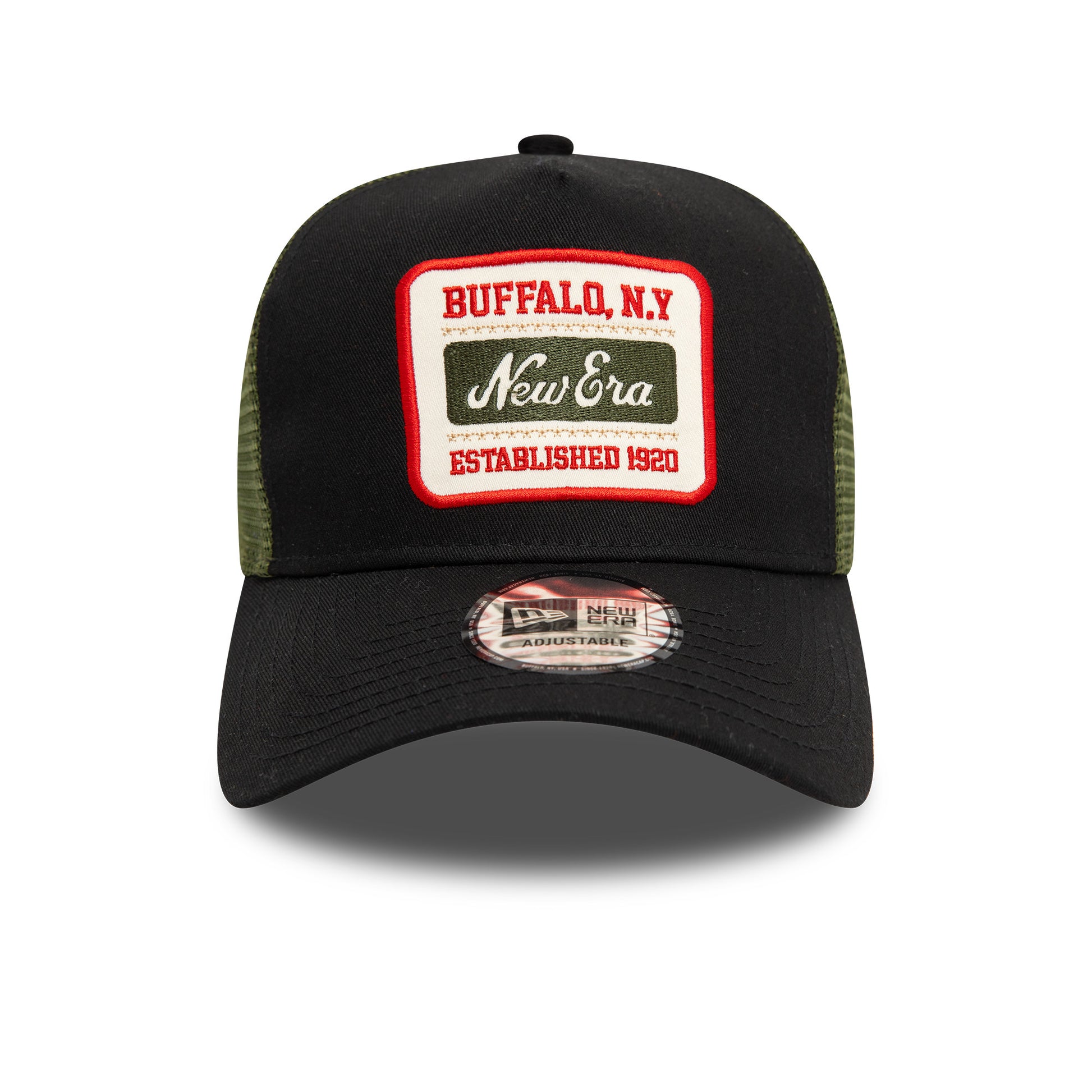 9Forty Trucker Patch New Era Branded - Black/New olive