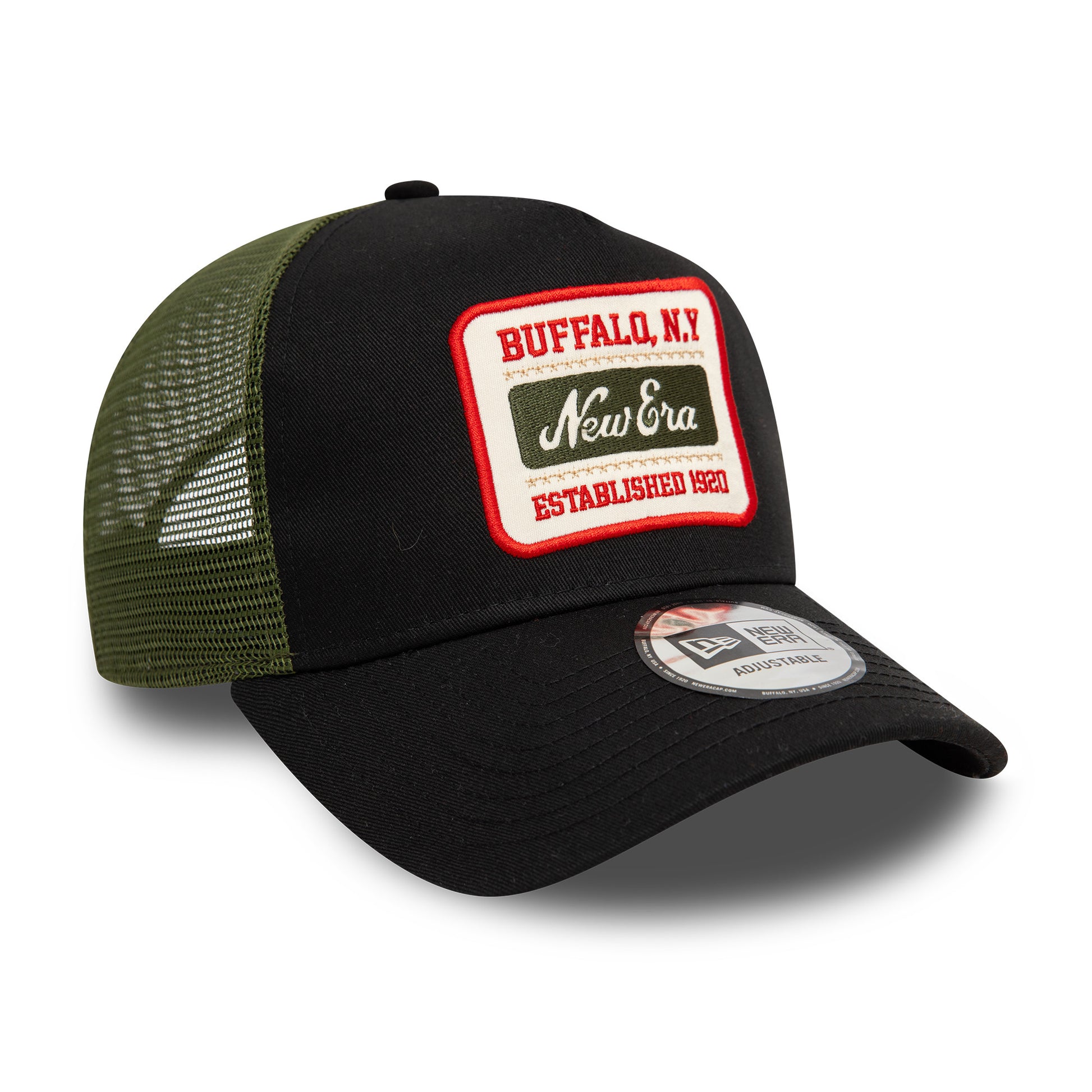 9Forty Trucker Patch New Era Branded - Black/New olive