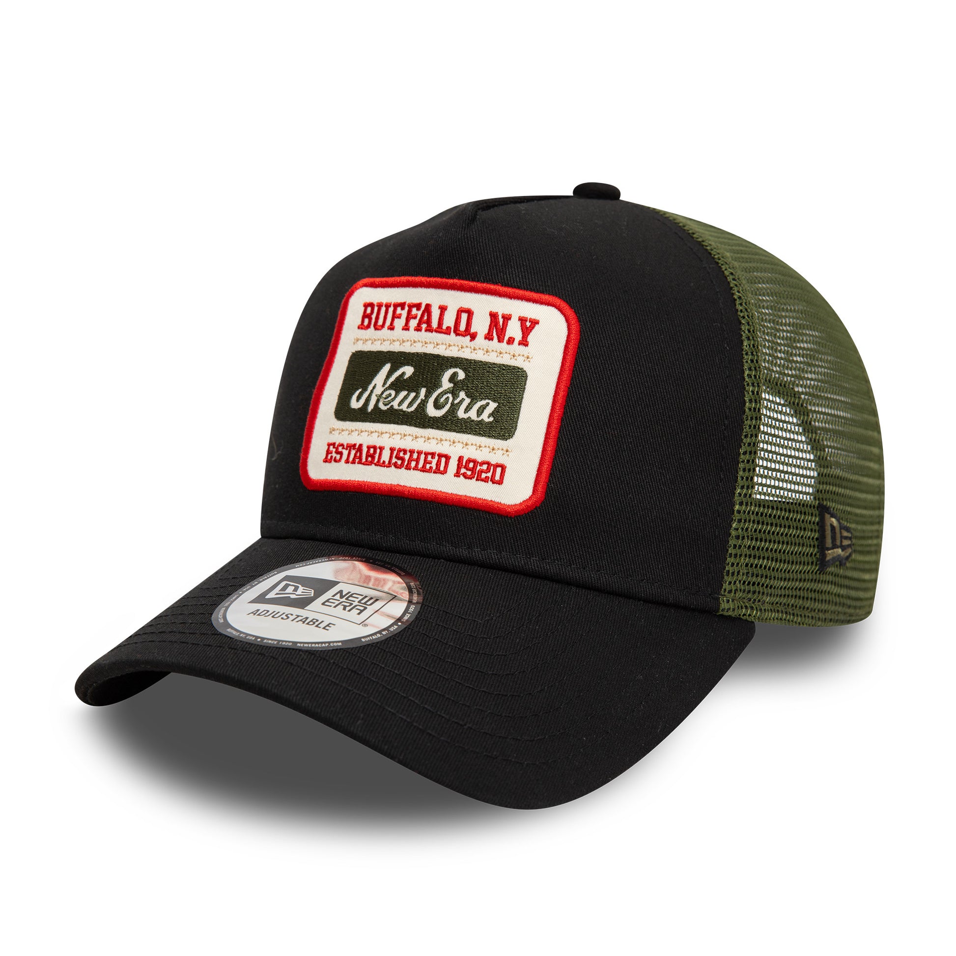 9Forty Trucker Patch New Era Branded - Black/New olive