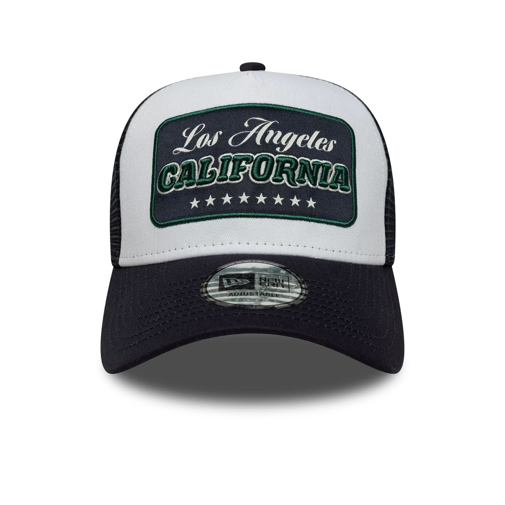 9Forty Aframe Trucker Location Patch - Navy/White