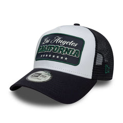 9Forty Aframe Trucker Location Patch - Navy/White